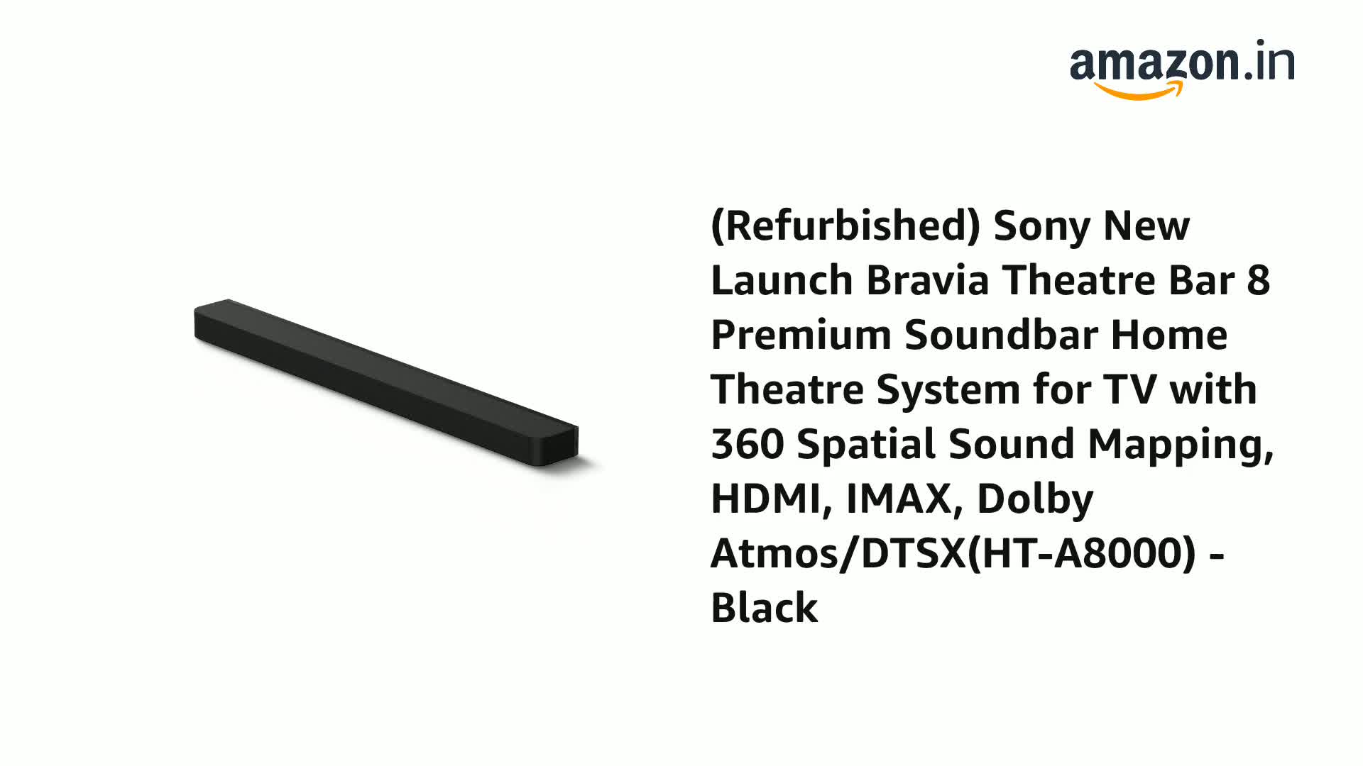 Refurbished) Sony New Launch Bravia Theatre Bar 8 Premium Soundbar